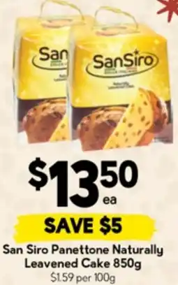 Drakes San Siro Panettone Naturally Leavened Cake offer