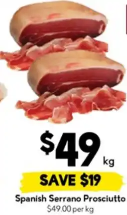 Drakes Spanish serrano prosciutto offer