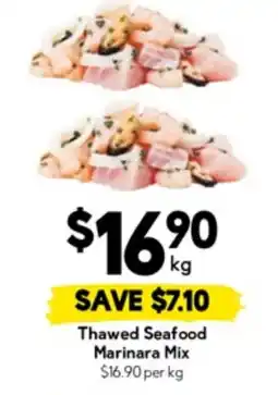 Drakes Thawed seafood marinara mix offer