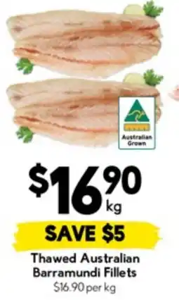 Drakes Thawed australian barramundi fillets offer