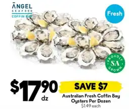 Drakes Australian fresh coffin bay oysters per dozen offer