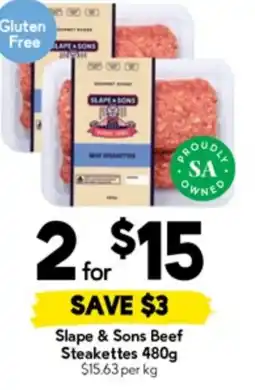 Drakes Slape & Sons Beef Steakettes offer