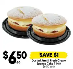 Drakes Dusted jam & fresh cream sponge cake offer