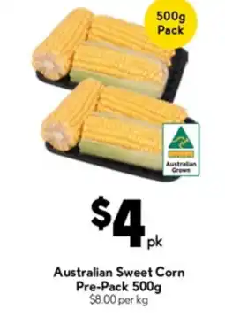 Drakes Australian sweet corn pre-pack offer