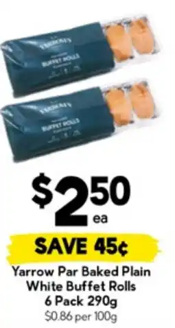 Drakes Yarrow par baked plain white buffet rolls offer