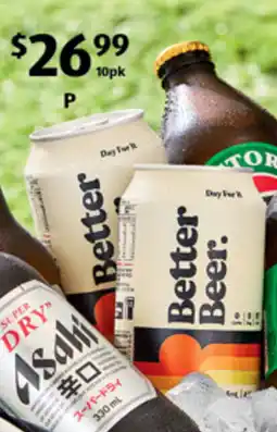 ALDI Better Beer Zero Carb Lager offer