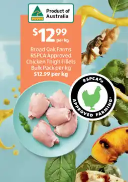 ALDI Broad Oak Farms RSPCA Approved Chicken Thigh Fillets Bulk Pack offer