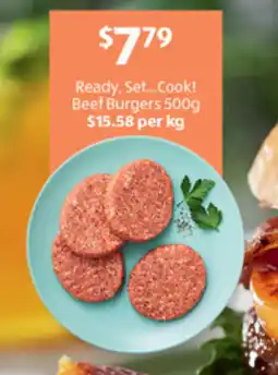 ALDI Ready, Set...Cook! Beef Burgers offer