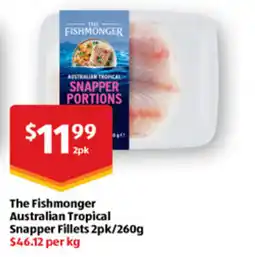 ALDI The fishmonger australian tropical snapper portions offer