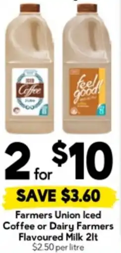 Drakes Farmers Union Iced Coffee or Dairy Farmers Flavoured Milk offer