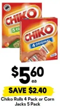 Drakes Chiko Rolls or Corn Jacks offer