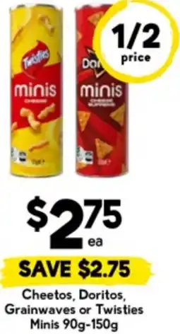 Drakes Cheetos, Doritos, Grainwaves or Twisties Minis offer