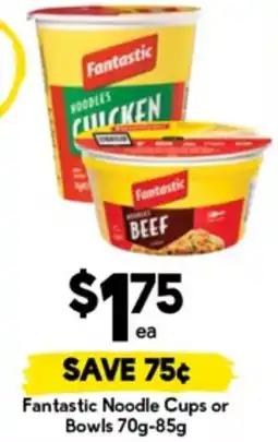 Drakes Fantastic Noodle Cups or Bowls offer