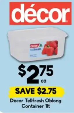 Drakes Décor Tellfresh Oblong Container offer