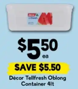 Drakes Décor Tellfresh Oblong Container offer