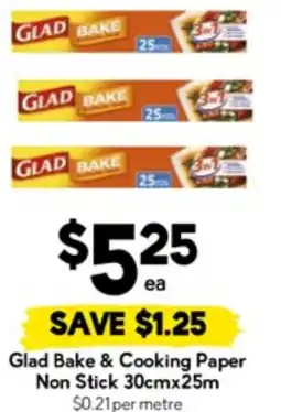 Drakes Glad Bake & Cooking Paper Non Stick offer