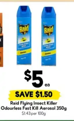 Drakes Raid Flying Insect Killer Odourless Fast Kill Aerosol offer