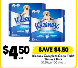 Drakes Kleenex Complete Clean Toilet Tissue offer