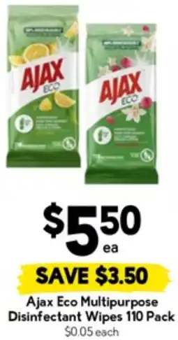 Drakes Ajax Eco Multipurpose Disinfectant Wipes offer