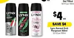 Drakes Lynx Aerosol Anti Perspirant offer