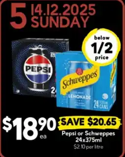 Drakes Pepsi or Schweppes offer