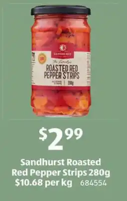 ALDI Sandhurst Roasted Red Pepper Strips offer