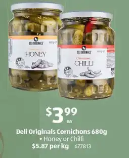 ALDI Deli Originals Cornichons offer