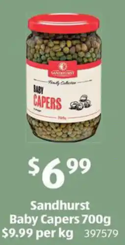 ALDI Sandhurst Baby Capers offer