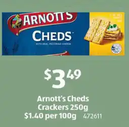 ALDI Arnott's Cheds Crackers offer