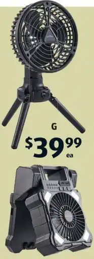 ALDI Camping Fan with Light Assortment offer