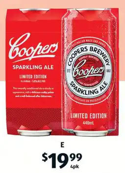 ALDI Coopers Sparkling Ale offer