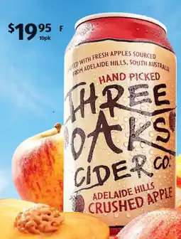 ALDI Three Oaks Cider Co. Crushed Apple Cider offer
