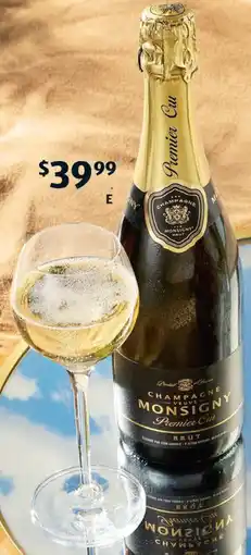 ALDI Veuve Monsigny Premier Cru Champagne NV offer