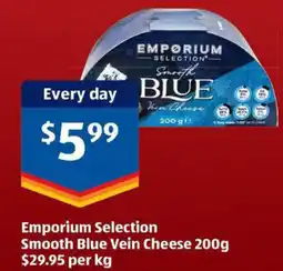 ALDI Emporium Selection Smooth Blue Vein Cheese offer