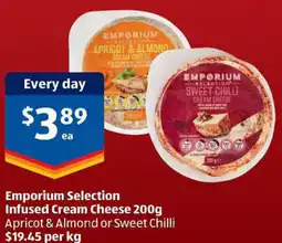 ALDI Emporium Selection Infused Cream Cheese offer