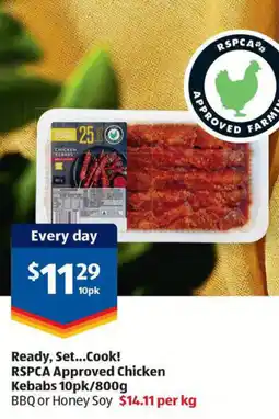 ALDI Ready, Set...Cook! RSPCA Approved Chicken Kebabs offer