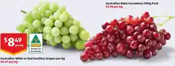 ALDI Australian White or Red Seedless Grapes offer