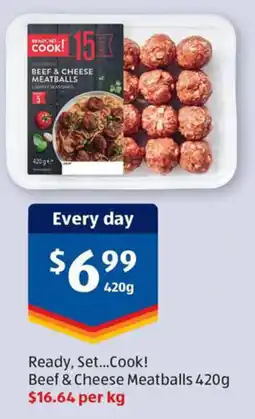ALDI Ready, Set...Cook! Beef & Cheese Meatballs offer