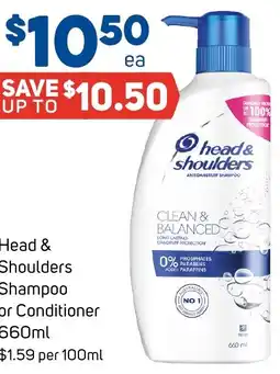Foodland Head & Shoulders Shampoo or Conditioner offer
