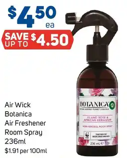Foodland Air Wick Botanica Air Freshener Room Spray offer