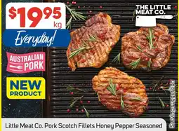 Foodland Little Meat Co. Pork Scotch Fillets Honey Pepper Seasoned offer