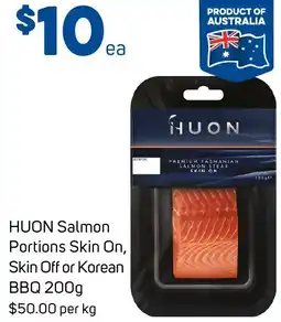 Foodland HUON Salmon Portions Skin On, Skin Off or Korean BBQ offer