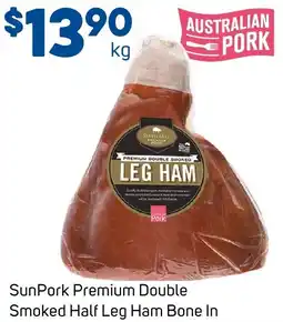 Foodland SunPork Premium Double Smoked Half Leg Ham Bone In offer