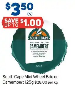 Foodland South Cape Mini Wheel Brie or Camembert offer