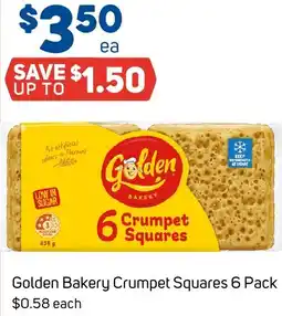 Foodland Golden Bakery Crumpet Squares offer