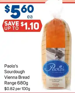 Foodland Paolo's Sourdough Vienna Bread Range offer