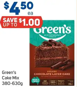 Foodland Green's Cake Mix offer
