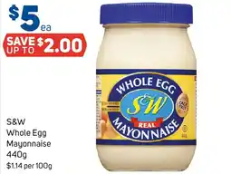 Foodland S&W Whole Egg Mayonnaise offer