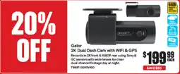 SuperCheap Auto Gator 2K Dual Dash Cam with WiFi & GPS offer
