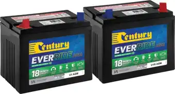 SuperCheap Auto Century Everride AGM Mower Batteries offer